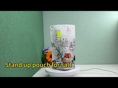 کاغذ سفید ورق آلومینیوم لایه بندی شده ایستادن کیسه های غذایی قابل استفاده مجدد برای ادویه جات میان وعده های غذایی بسته بندی نمک