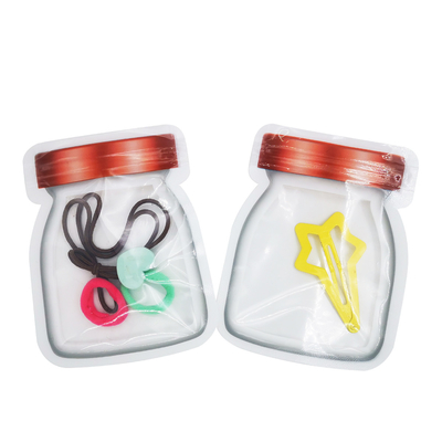 خرید طراحی سفارشی قاب ذخیره سازی شکل شفاف ایستاده Ziplock کیسه های مهر گرمایی برای مواد غذایی، آب نبات، میان وعده، بسته بندی کوکی online manufacture