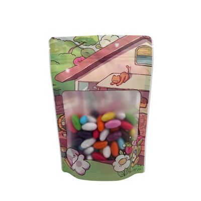 خرید FDA بازیافتی کیسه های ایستاده برای بسته بندی مواد غذایی با پنجره و Ziplock طراحی سفارشی online manufacture