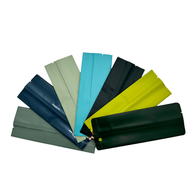 رنگ سبز Air Tight Heat Sealable Side Gusset Bags With Aluminum Foil Liner برای بسته بندی مواد غذایی چای برگ گشاده