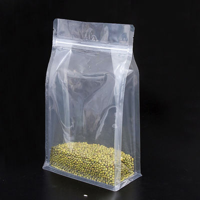 کار سنگین شفاف صاف پایین صاف بلند کیسه ها کیسه ها با ziplock دوباره قابل بسته بندی برای مواد غذایی میان وعده آجیل بسته بندی